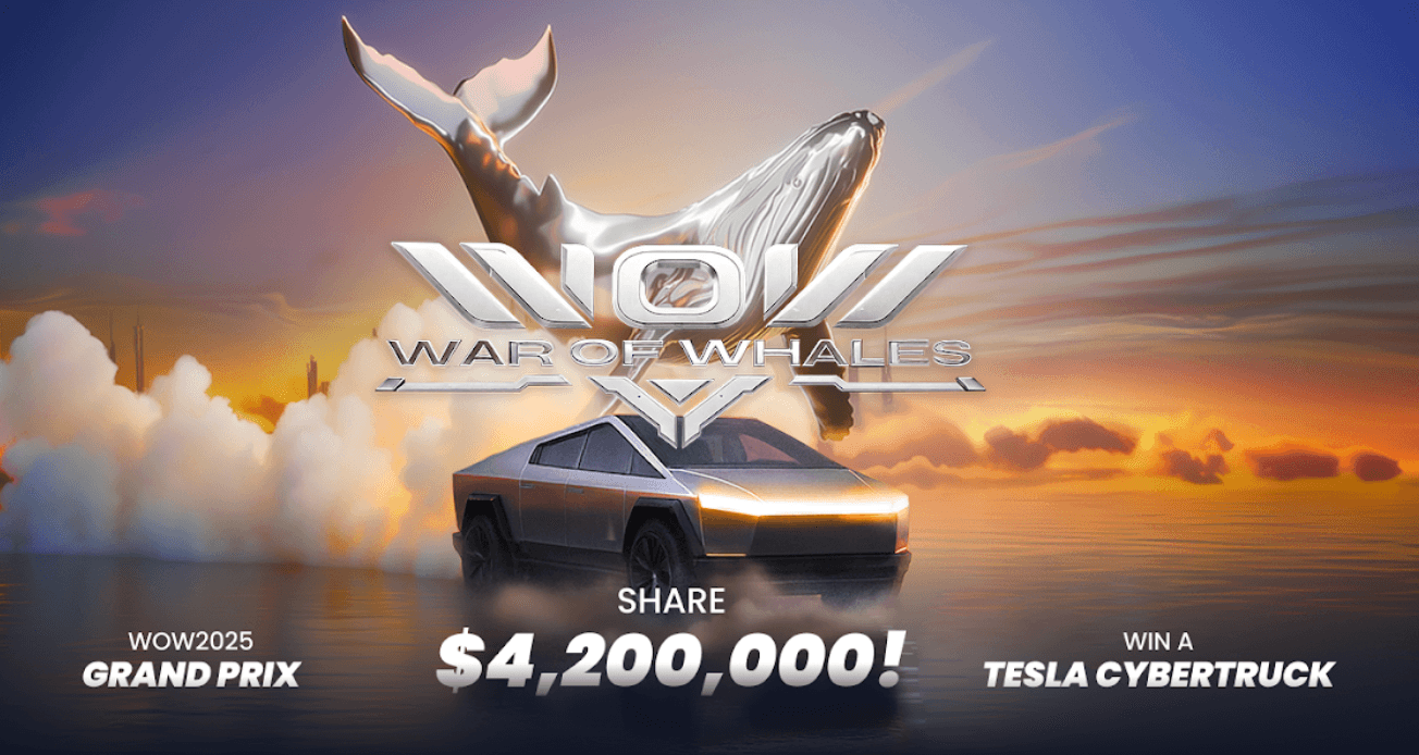 BloFin WOW (War of Whales) 2025 Grand Prix: Wygraj pulę 4,2 mln USD i Tesla Cybertruck