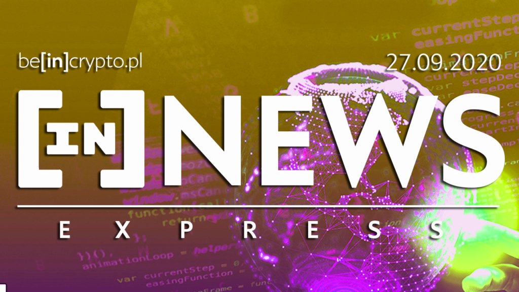 Tańsze opłaty ETH, Binance zbanowane, Bitcoin przez satelity? – [in]NEWS Express – 27.09.2020