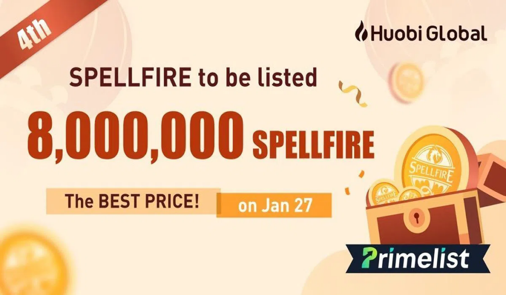 Spellfire wchodzi na giełdę Huobi Primelist w dniu 27 stycznia