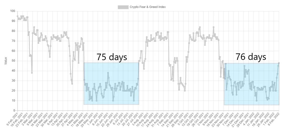 Rok notowań Fear and Greed Index