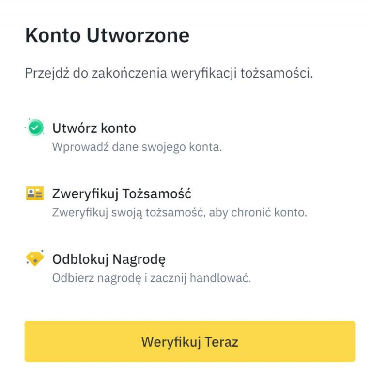 giełda binance weryfikacja