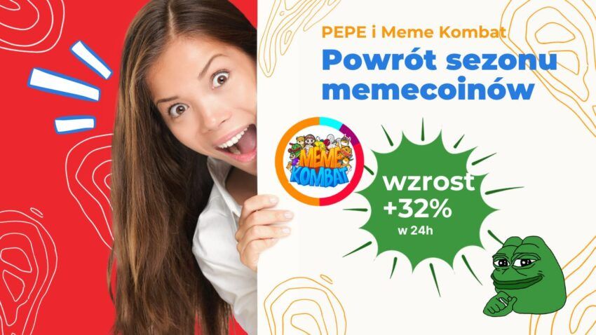 Pepe rośnie o 32% w ciągu 24h i ponad 46% w tydzień. Czy to powrót sezonu memecoinów?