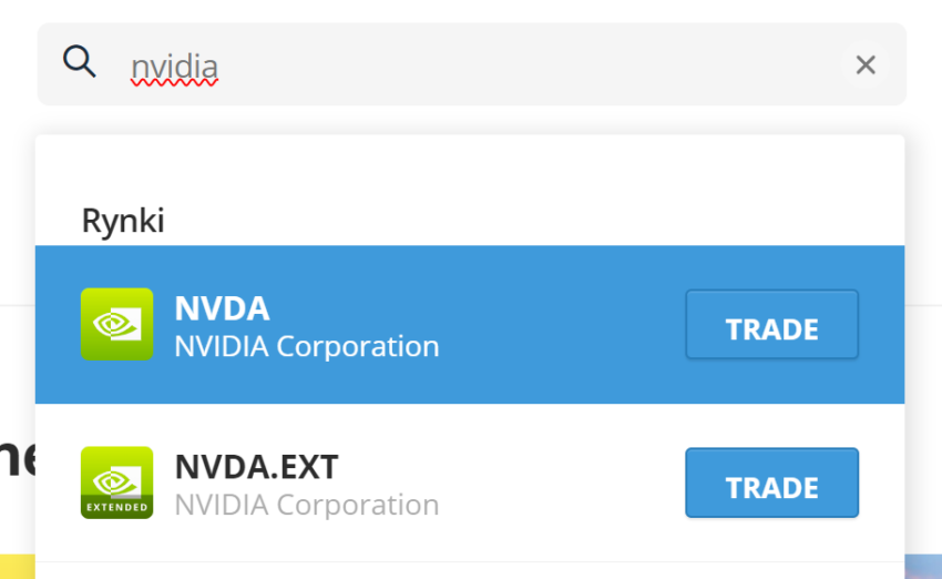 inwestowanie w nvidia NA ETORO