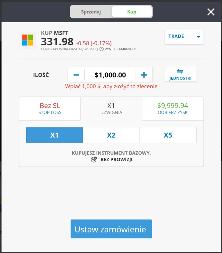 jak kupić akcje microsoft