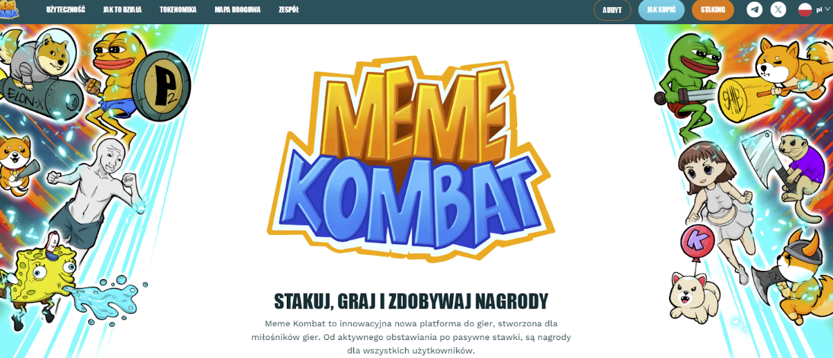 Strona internetowa Meme Kombat