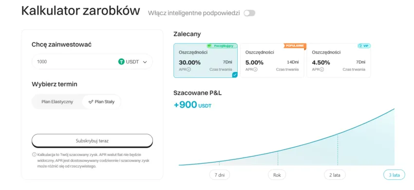 Kalkulator zarobków: Bitget