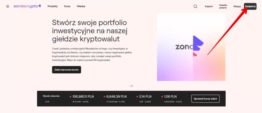 zonda rejestracja