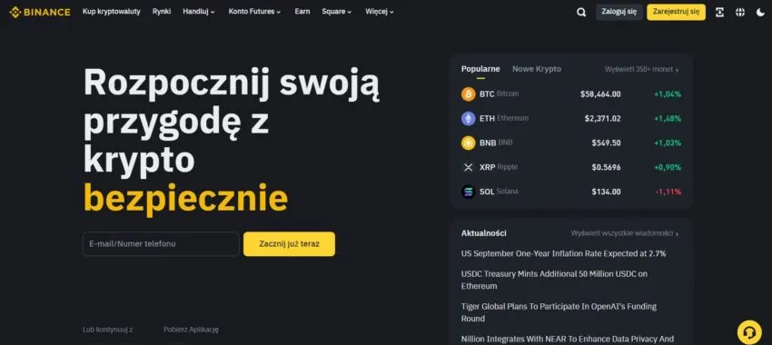 Binance Polska bonus