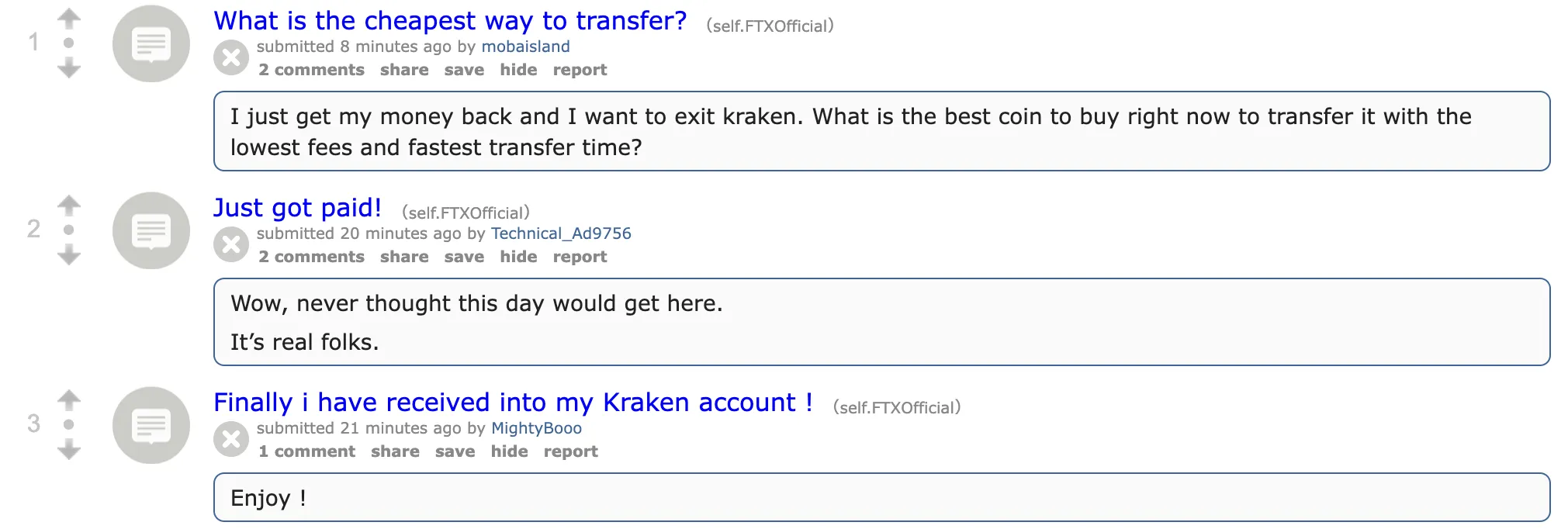 FTX Users Confirm Kraken Repayments